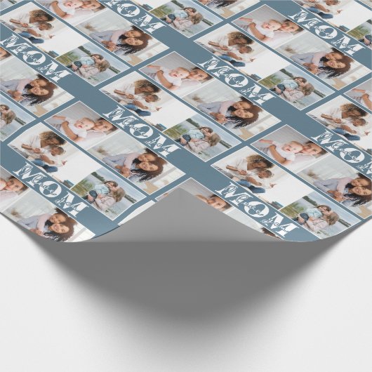 Ik hou van je MOM Moederdag Foto Cadeaupapier (Hoek)