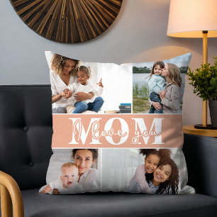 Ik hou van je MOM Moederdag Foto Drow Pillo Kussen
