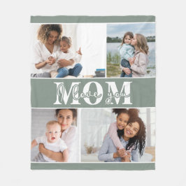 Ik hou van je MOM Moederdag Foto Fleece Deken