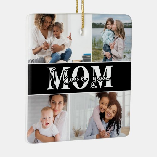 Ik hou van je MOM Moederdag Foto Keramisch Ornament (Rechts)