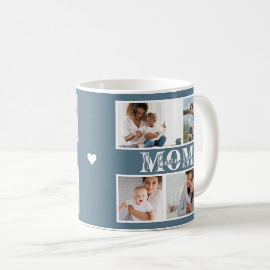 Ik hou van je MOM Moederdag Foto Koffiemok (Voorkant rechts)