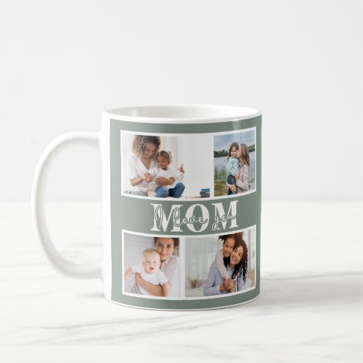 Ik hou van je MOM Moederdag Foto Koffiemok (Links)