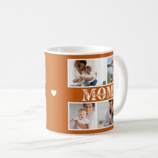 Ik hou van je MOM Moederdag Foto Koffiemok (Voorkant rechts)