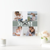 Ik hou van je MOM Moederdag Foto Vierkante Klok (Huis)