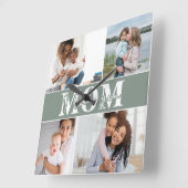 Ik hou van je MOM Moederdag Foto Vierkante Klok (Hoek)