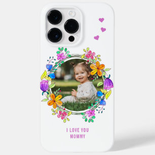 IK HOU VAN JE MOMMY Foto kleurrijke Floral Modern Case-Mate iPhone 14 Pro Max Hoesje