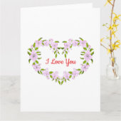 Ik hou van je Mooie bloemen Kaart (Gele Bloem)