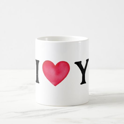 Ik hou van je mooie hart mok (Center)