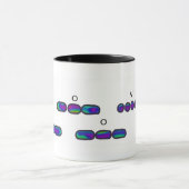 Ik hou van je Morse Code Psychedelic Mok (Midden)