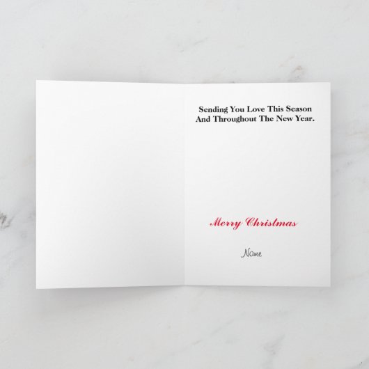 Ik hou van je Morse Code Taal Kerstkaart Kaart (Binnen)