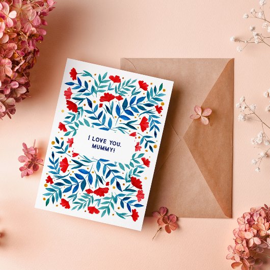 Ik hou van je mummie magische tuin Moederdag Kaart