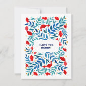 Ik hou van je mummie magische tuin Moederdag Kaart (Voorkant)