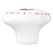 Ik hou van je naaien veel thema keramische knop (Zijkant)