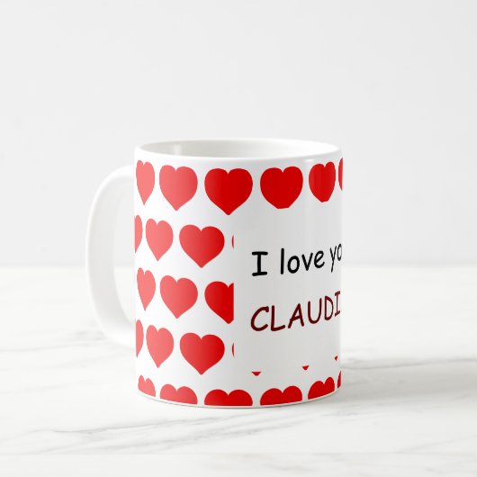 Ik hou van je Naam Koffiemok (Voorkant links)