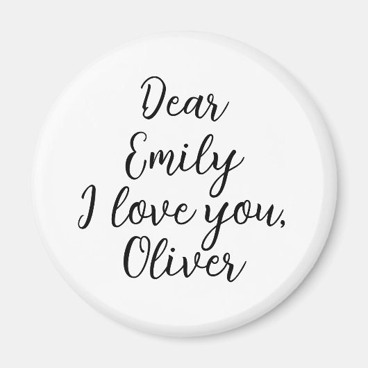 Ik hou van je naam Sjabloon Magneet (Voorkant)