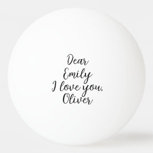 Ik hou van je naam Sjabloon Pingpongbal