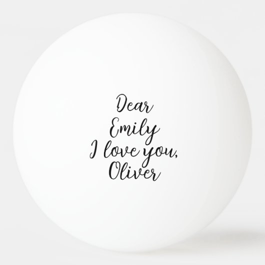 Ik hou van je naam Sjabloon Pingpongbal (Voorkant)