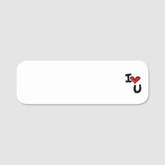 Ik hou van je naamplaatje (Voorkant)