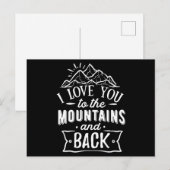 Ik hou van je naar de bergen en de rug briefkaart (Voorkant / Achterkant)