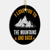 ik hou van je naar de bergen en de rug keramisch ornament (Rechts)