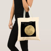 Ik hou van je naar de maan en achter canvas tas (Voorkant (product))