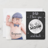 Ik hou van je naar de maan en achteraan met fotova bedankkaart (Voorkant)