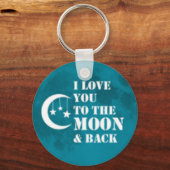 ik hou van je naar de maan en achteraan sleutelhan sleutelhanger (Voorkant)