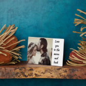 Ik hou van je naar de maan en achterfoto White Fotoplaat (Zijkant)