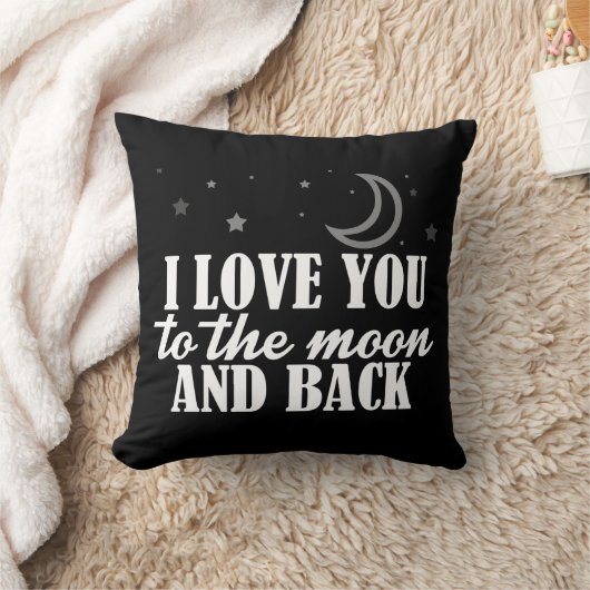 Ik hou van je naar de maan en achterkussen kussen (Deken)