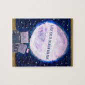 Ik hou van je naar de maan en achterrobots legpuzzel (Horizontaal)