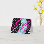 Ik hou van je naar de maan en achterschotel kaart (Gele Bloem)