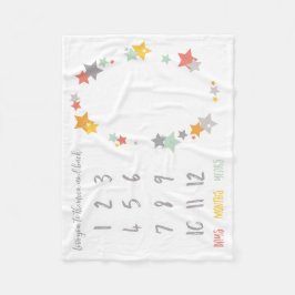 Ik hou van je naar de maan en achterste baby-mijlp fleece deken