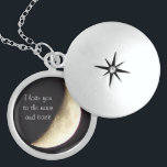 Ik hou van je naar de maan en achterste ketting. sterling zilver ketting<br><div class="desc">Mooi ketting met een afbeelding van de maan dat ik fotografeerde.</div>