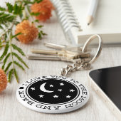 Ik hou van je naar de maan en achterste Sleutelhan Sleutelhanger (Zijkant)