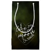 Ik hou van je naar de maan en achtertas. klein cadeauzakje