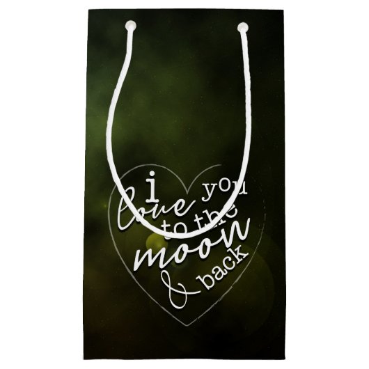 Ik hou van je naar de maan en achtertas. klein cadeauzakje (Voorkant)