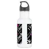 Ik hou van je naar de maan en achtertypografie waterfles  (Achterkant)