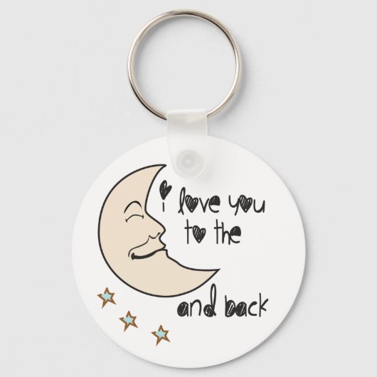 Ik hou van je naar de maan en achteruit. sleutelhanger (Voorkant)