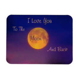 Ik hou van je naar de maan en de achtermagneet magneet