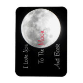 Ik hou van je naar de maan en de achtermagneet magneet (Verticaal)