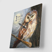 Ik hou van je naar de maan en de achtermuur klok (Hoek)