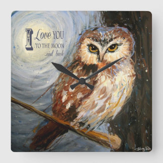 Ik hou van je naar de maan en de achtermuur klok