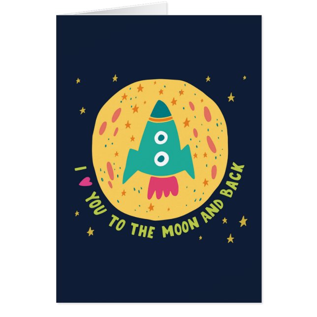 Ik hou van je naar de maan en de achterste Rockets (Voorkant)