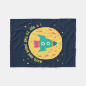 Ik hou van je naar de maan en de achterste Rockets Fleece Deken (Voorkant (Horizontaal))