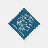 "Ik hou van je naar de maan en de rug" Aangepaste  Servet (Hoek)