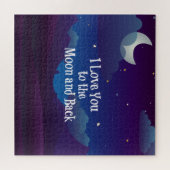 Ik hou van je naar de maan en de rug, legpuzzel (Horizontaal)