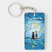 Ik hou van je naar de maan en de rugkat sleutelhanger (Voorkant)