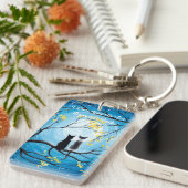 Ik hou van je naar de maan en de rugkat sleutelhanger (Voorkant Rechts)