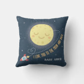 Ik hou van je naar de Maan en de Rugruimte-Baby zu Kussen (Achterkant)