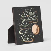 Ik hou van je naar de maan en de zwarte rug fotoplaat (Voorkant)